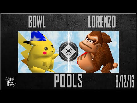 SSC 2016 Pools - Bowl (Pikachu) Vs. Lorenzo (Donkey Kong) Super Smash Bros - SSB64