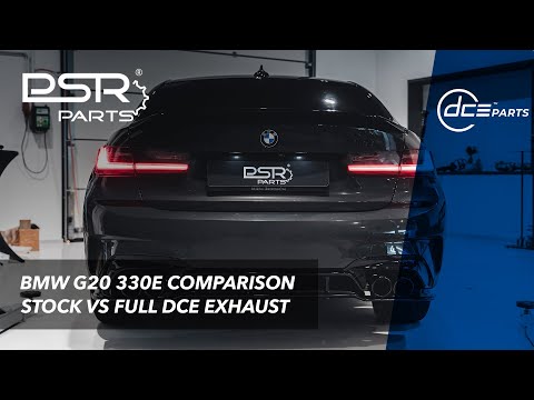 BMW G20 330e || Stock Exhaust Sound vs DCE Parts 200 cell Downpipe & Catback Exhaust Sound