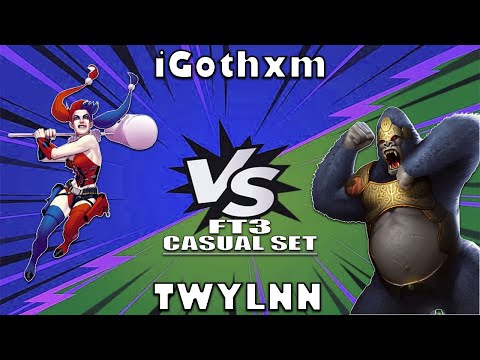 INJUSTICE 2: iGothxm (HARLEY QUINN) VS TwYLNn (GRODD) Casual FT3 Set