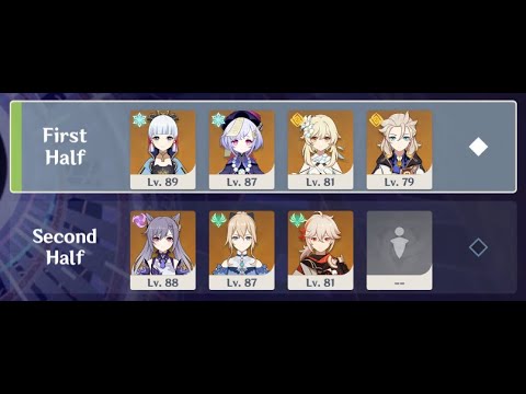 2.2 Spiral Abyss, Sword Supremacy, 5★ Team - (Floor 12, 9 Stars)