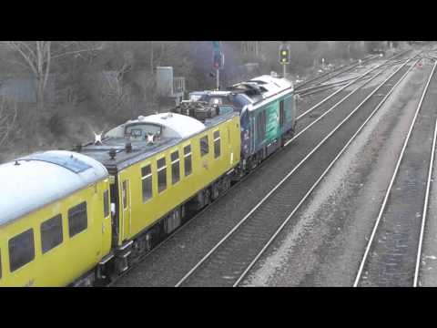 DRS Class 68s at Pelaw 68002 & 68004 - Newcastle to Derby RTC test Train - 28th March 2016