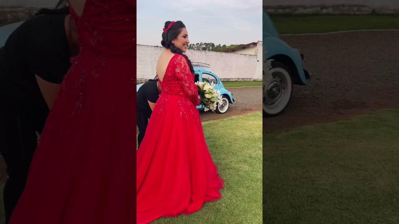 Watch Now Noiva de vestido vermelho #shorts #casamento #noiva Noiva de vestido vermelho #shorts #casamento #noiva
