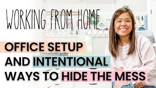 Work from Home Setup | Tips to Hide the Mess Video Conference Calls & What I really Have On My Desk