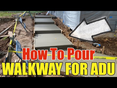 Come realizzare un camminamento in cemento con gradini intermedi per un'unità abitativa aggiuntiv...