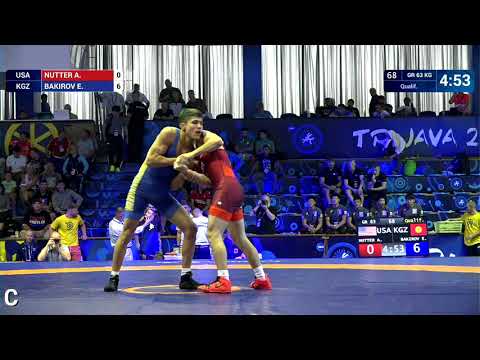 Qual. GR - 63 kg: A. NUTTER (USA) v. E. BAKIROV (KGZ)