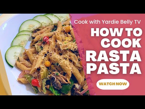 Jerk Chicken Rasta Pasta YARDIE BELLY STYLE #rastapasta #cooking #jamaicanfood #shortvideo