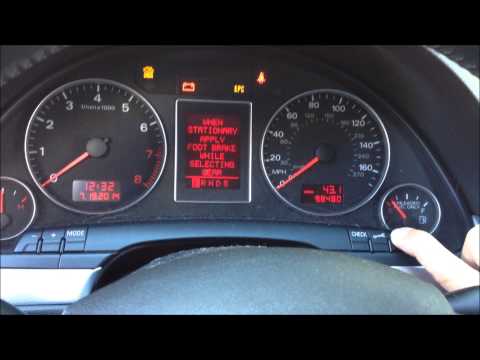 Reset Oil Service Light - 2005 to 2008 Audi A4