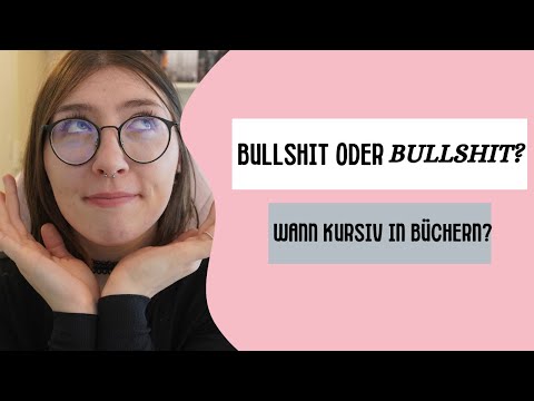 Was schreibt man in Büchern kursiv?