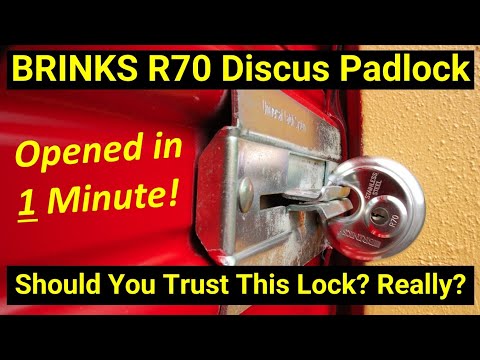 🔒Lock Picking ● Can You Trust a Brinks R70 Discus Padlock for Storage Units? ● Raked Open 1 Minute