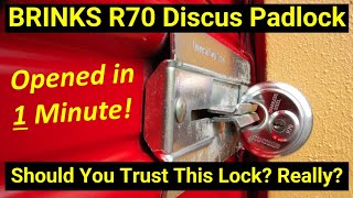 🔒Lock Picking ● Can You Trust a Brinks R70 Discus Padlock for Storage Units? ● Raked Open 1 Minute
