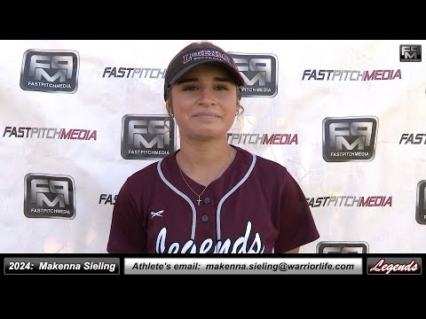 2024 Makenna Sieling 3.6 GPA - Pitcher Softball Recruiting Skills Video - Norcal Legends 18u