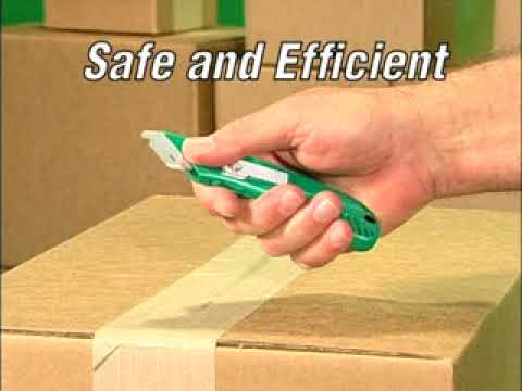 How to use the S4S Guarded Safety Knife for cutting tape and boxes