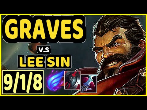 GIDEON (GRAVES) vs LEE SIN - 9/1/8 KDA JUNGLE GAMEPLAY - KR Ranked GRANDMASTER
