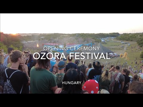 Ozora Festival Opening Ceremony 2024 Hungary Monday Sunset Fire Goa Dance Market Street View Walk