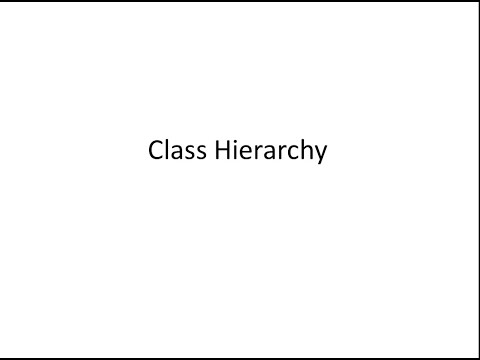 Class Hierarchy