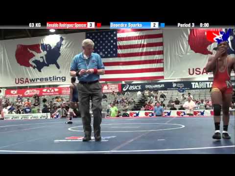 Renaldo Rodriguez-Spencer vs. Deondre Sparks at 2013 Junior Nationals - FILA - GR
