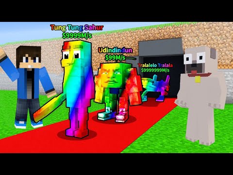 ADMIN PARANCSOKKAL CSALTAM A STEAL A BRAINROT MINECRAFTBAN!