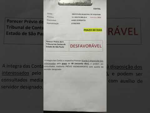 EX PREFEITO AYRES SCORSATTO É HEPTACAMPEÃO DE CONTAS DESFAVORÁVEIS VOTAÇÃO DIA 8 SETEMBRO 2025