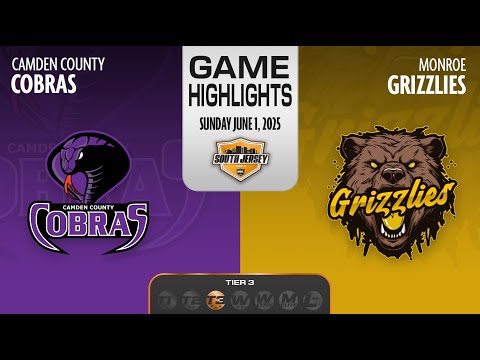 NBHL South Jersey East Tier 3: Monroe Grizzlies vs. Camden County Cobras Highlights (06/01/2025)