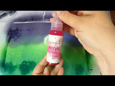 Making backgrounds using Lavinia Acrylic spray for my art journal, Inkybliss creations inspired me.