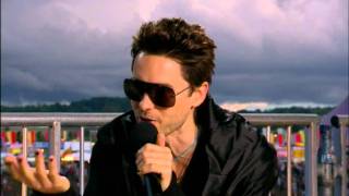 Jared Leto from 30 Seconds to Mars talks to Fearne & Reggie on BBC Three