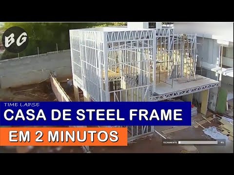 MONTANDO CASA DE STEEL FRAME EM 2 MINUTOS   Time Lapse