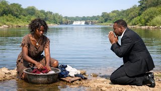 Une jeune fille lavait son linge à la rivière — un milliardaire s'est effondré en voyant son collier