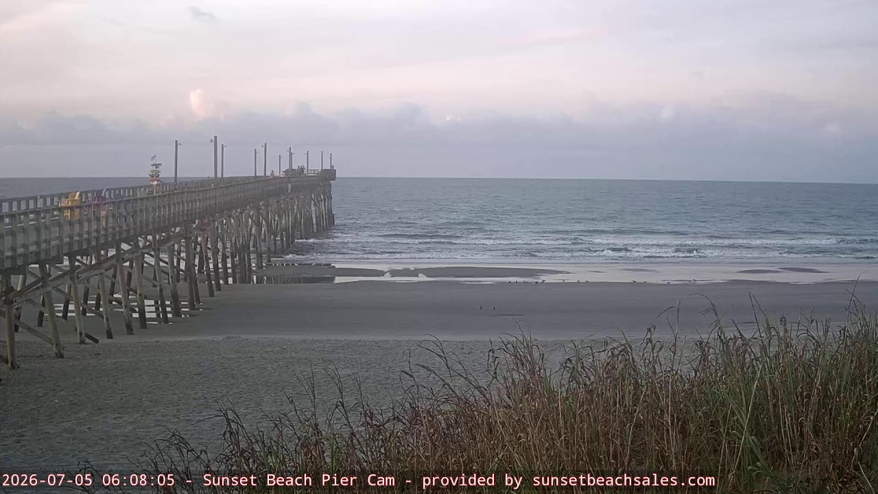 Live webcam view of Muelle de pesca de Sunset Beach