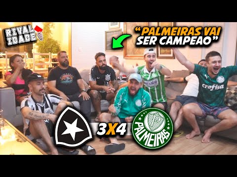 React Botafogo 3x4 Palmeiras | Highlights | Goals | Brasileirão