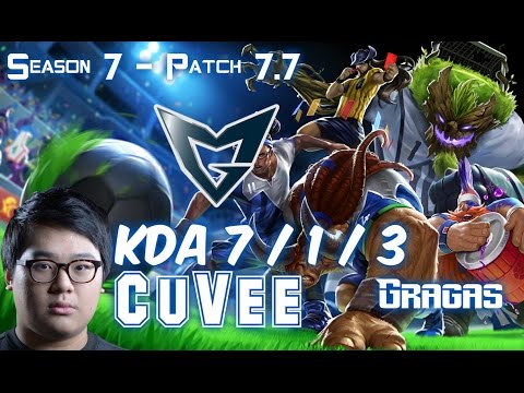 SSG CuVee GRAGAS vs KENNEN Top - Patch 7.7 KR Ranked