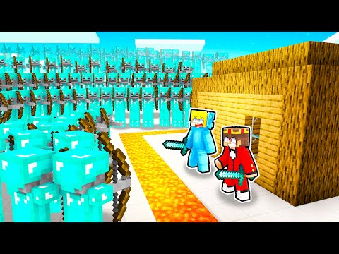 999 DIAMANT SKELETTE vs SICHERSTES HAUS in Minecraft!