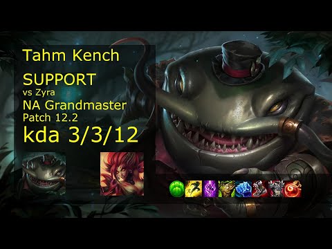 Tahm Kench Support & Senna vs Zyra & Jhin - NA 3/3/12 Patch 12.2 Gameplay