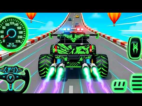 Mega Ramp Monster Car Racing 3D - Extreme Car Stunts -Android Gamepla #MegaRamp #3DGames #CarRacing