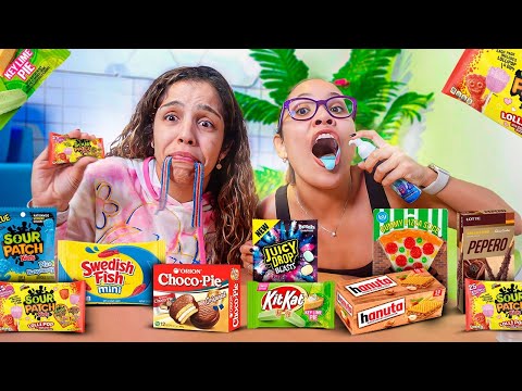 TESTANDO OS DOCES AMERICANOS MAIS ESTRANHOS QUE EXISTEM COM RAFAELLA BALTAR !