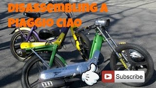 preview picture of video 'Montage l Disassembling a Piaggio Ciao, spiders and more!'
