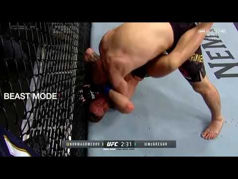 Khabib Mauling McGregor  (55 PUNCHES in 90 SEC )