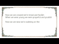 Kitchens of Distinction - Sand on Fire Original Mix Lyrics