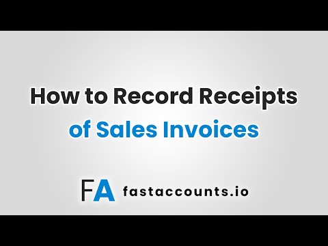 How to Record Receipts of Sales Invoices