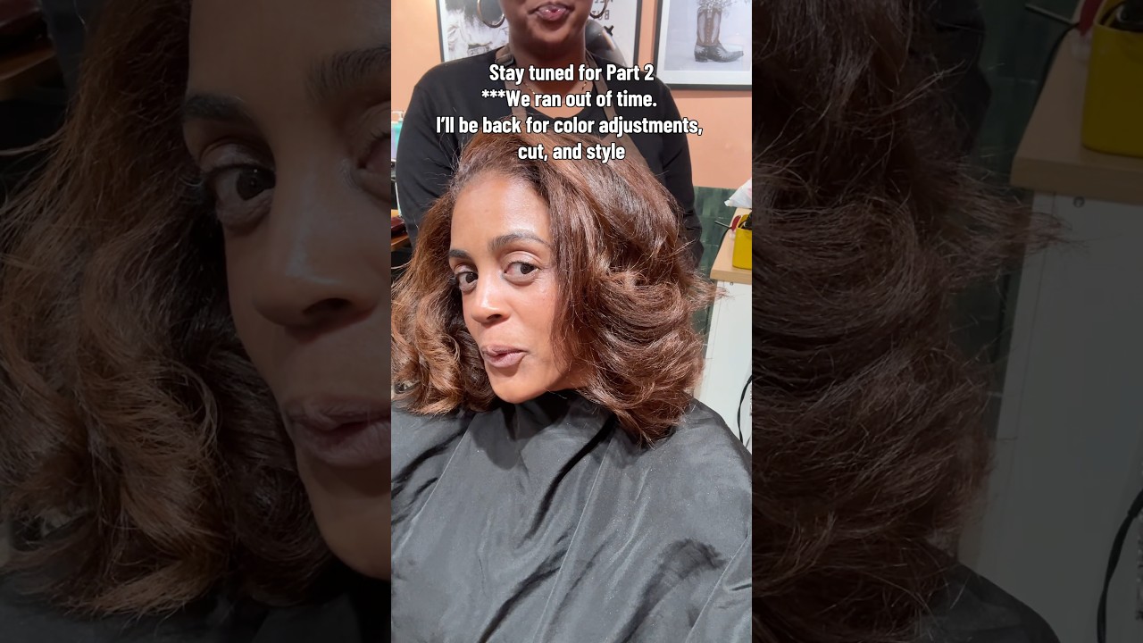 How to Transform Curly Natural Hair with Color & Silk Press | Before & After Results #naturalhair