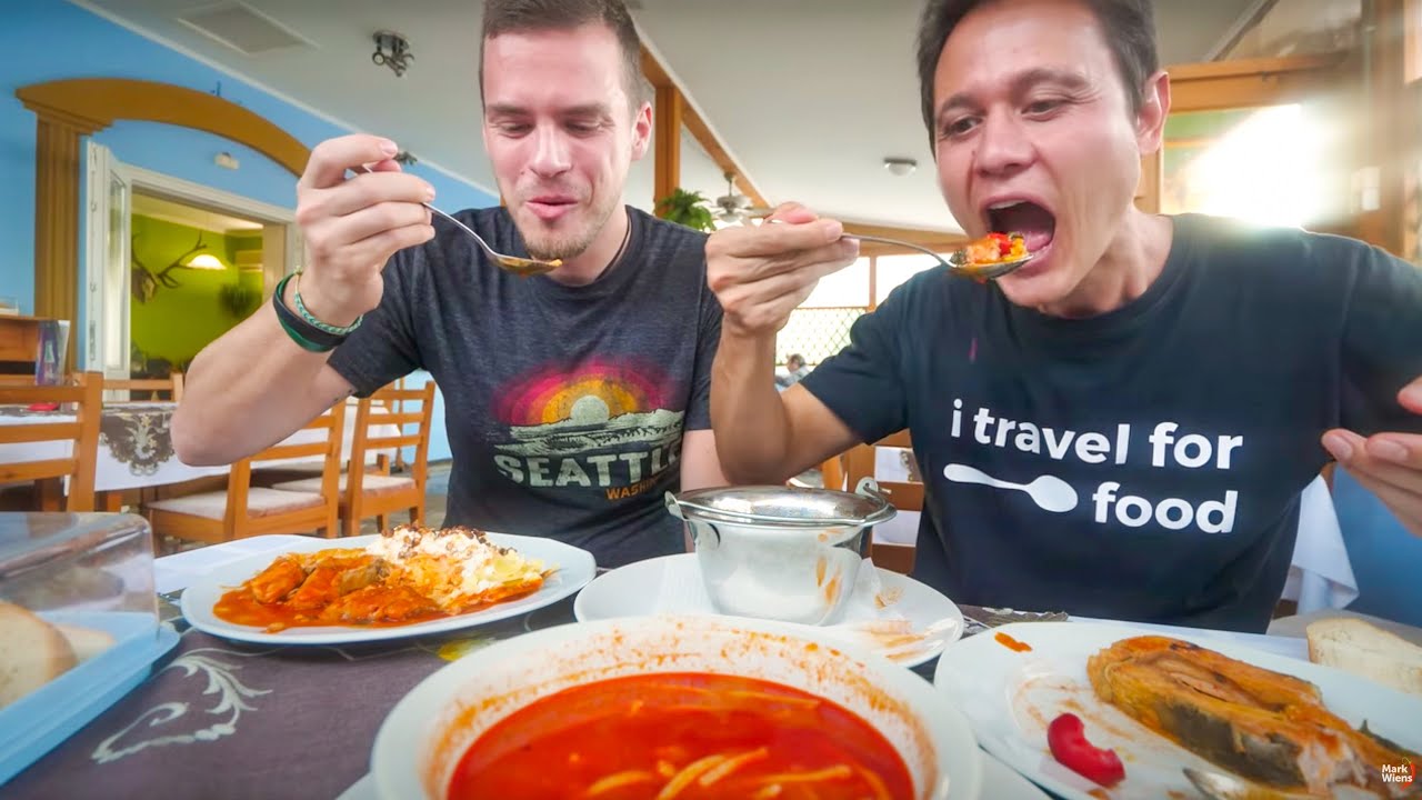 Europe s SPICIEST FOOD! Hungarian Fisherman s Soup in Hungary!