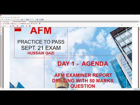 ACCA AFM SEP2021 DAY 1