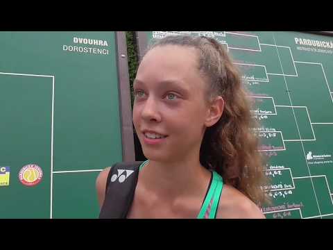 Darja Viďmanová po vítězství v osmifinále Pardubické juniorky 2018