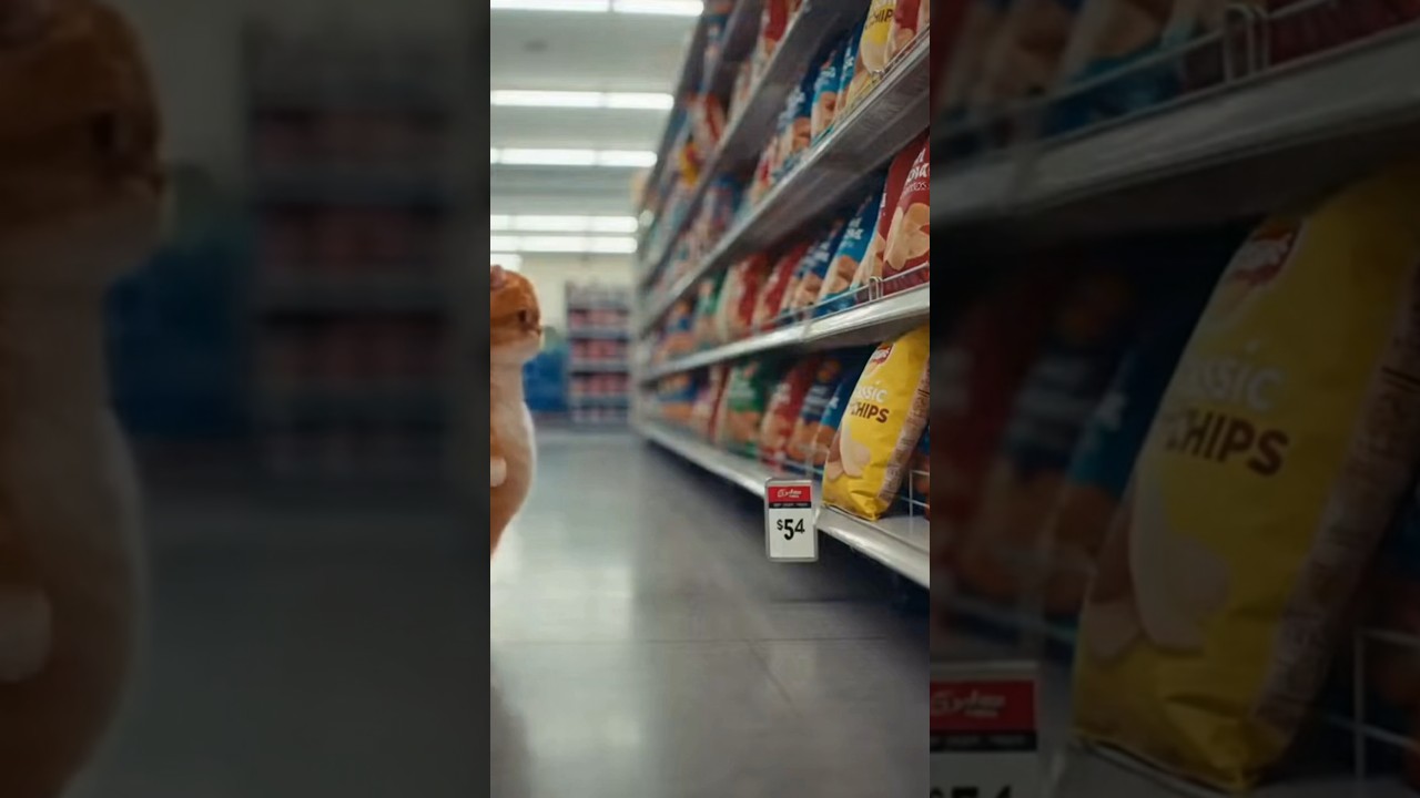 猫、スナック売り場で立ち止まる#猫 #猫コメディ #二足歩行猫 #実写猫#スーパー #日常あるある#ショート動画 #癒し