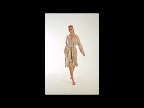 Damen Bademantel mit Reißverschluss und Kapuze, sand, Patrizia