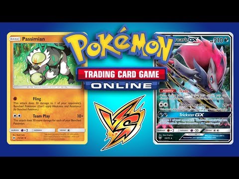 Passimian / Mew vs Zoroark GX / Lycanroc GX - Pokemon TCG Online Gameplay