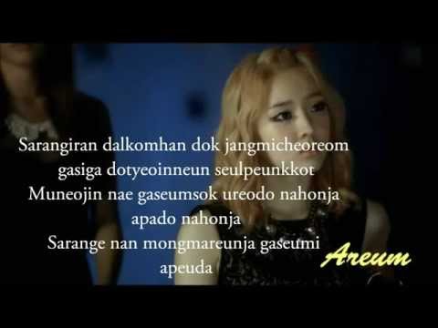 T-ARA's Areum - Day and Night (Lyrics on screen)  _ Shannon, Gunji (Gavy NJ)