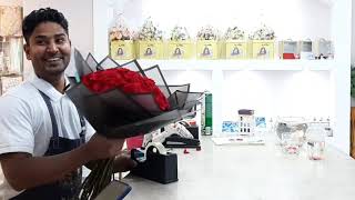 make a big bouquet out of 50 roses and that too beautiful...