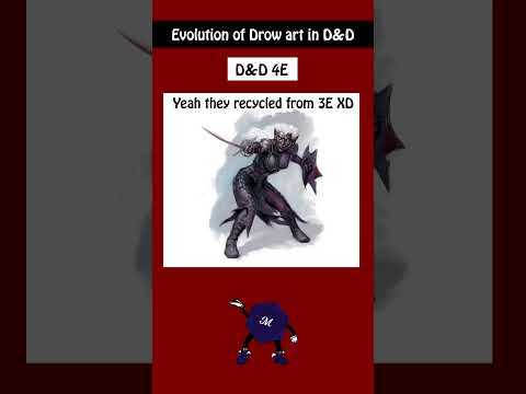 Evolution of Drow art in D&D