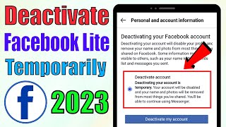 How to deactivate fb lite account temporarily | how to deactivate in facebook lite 2023 disable ios