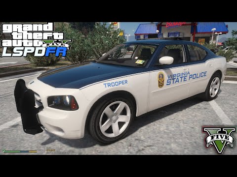 GTA 5 Live PD - Viginia State Police - Speed Enforcement - Night Patrol (LSPDFR)